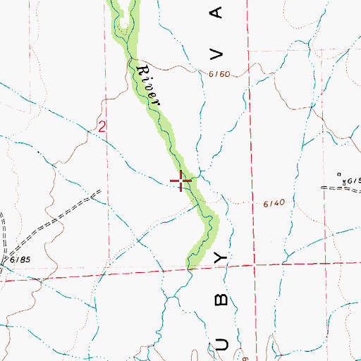 Topographic Map of Woolverton Creek, NV
