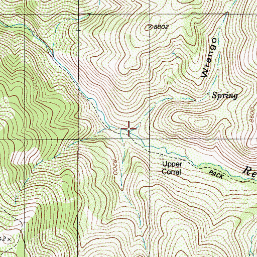 Topographic Map of Wrango Canyon, NV