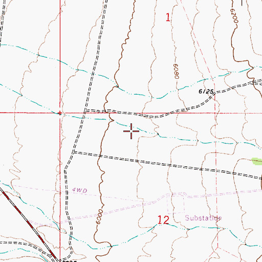 Topographic Map of Yankee Blade, NV