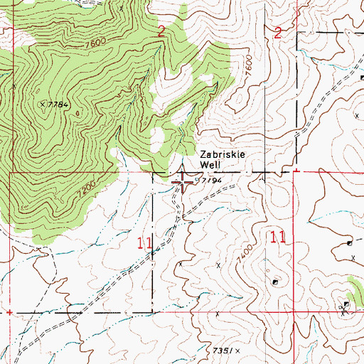 Topographic Map of Zabriskie Well, NV