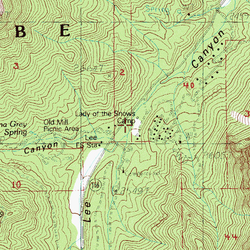 Topographic Map of Foxtail Canyon, NV