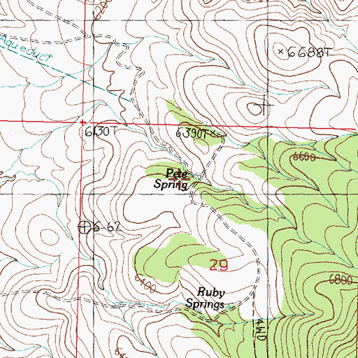 Topographic Map of Pete Spring, NV