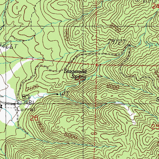 Topographic Map of Stageroad Spring, NV
