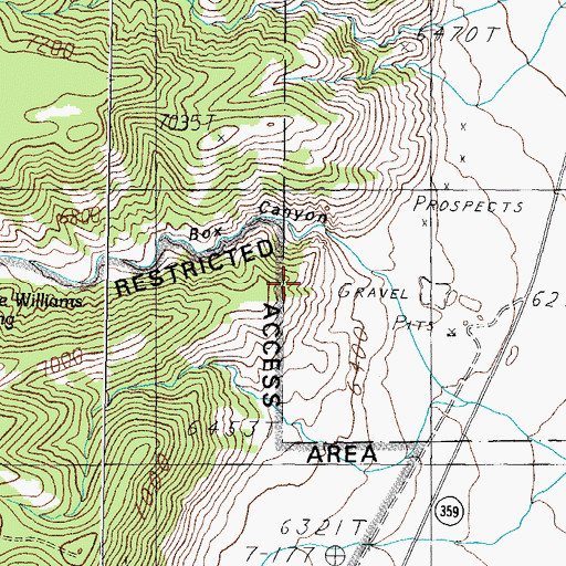 Topographic Map of Large Williams Spring, NV