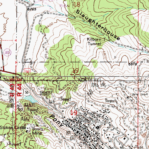 Topographic Map of China Ridge, NV