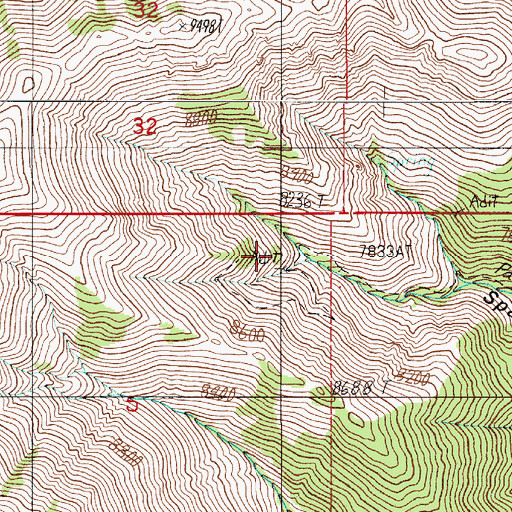 Topographic Map of T-Bone Mine, NV