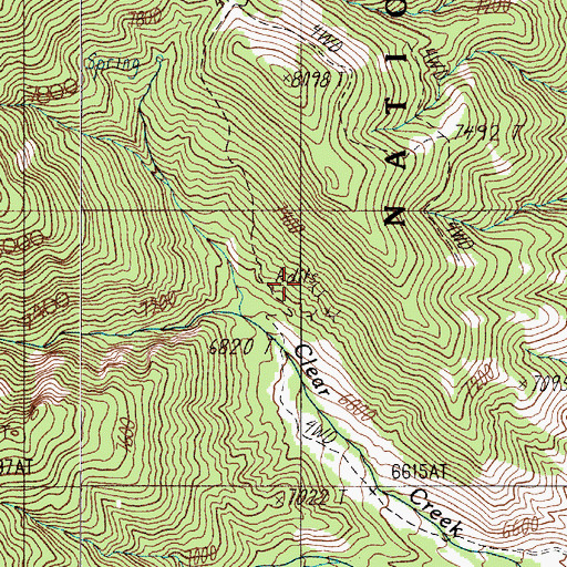 Topographic Map of Bowman Mine, NV
