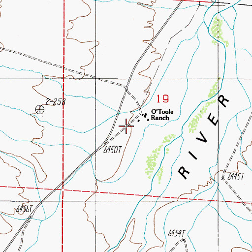 Topographic Map of O'Toole Ranch, NV