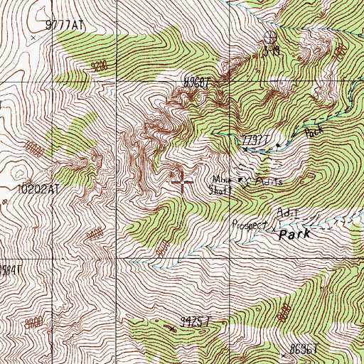 Topographic Map of Giant Mine, NV