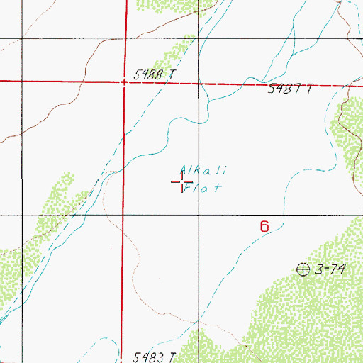 Topographic Map of Spaulding Salt Marsh, NV
