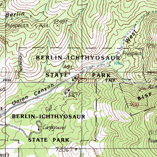 Topographic Map of Richmond Mine, NV
