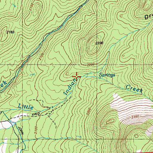 Topographic Map of Dry Canyon, NV