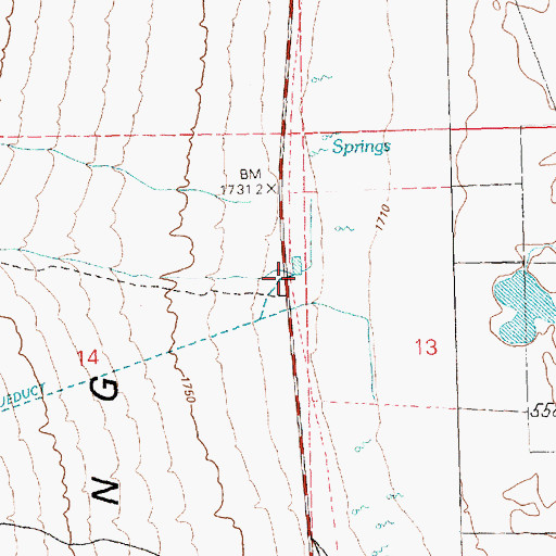 Topographic Map of Little Negro Creek, NV