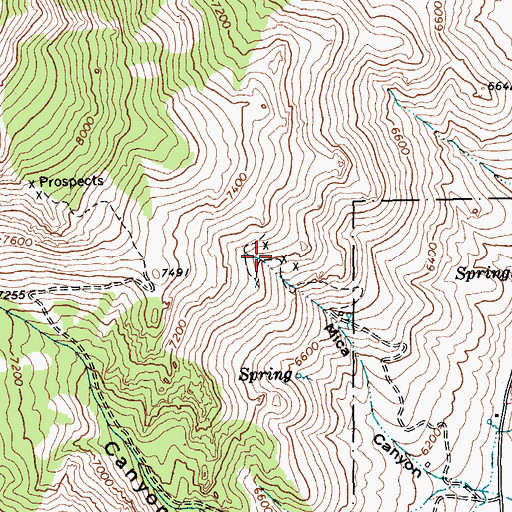 Topographic Map of Big Mica Mine, NV