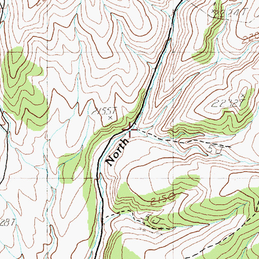 Topographic Map of Little Creek, NV