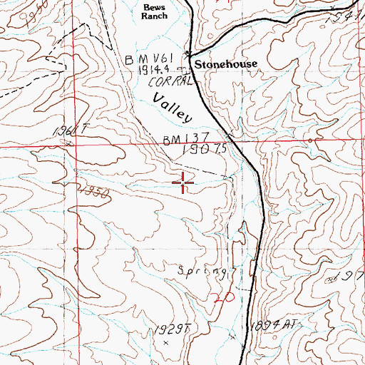 Topographic Map of Mud Springs Draw, NV