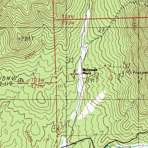 Topographic Map of McIntosh Place, NV