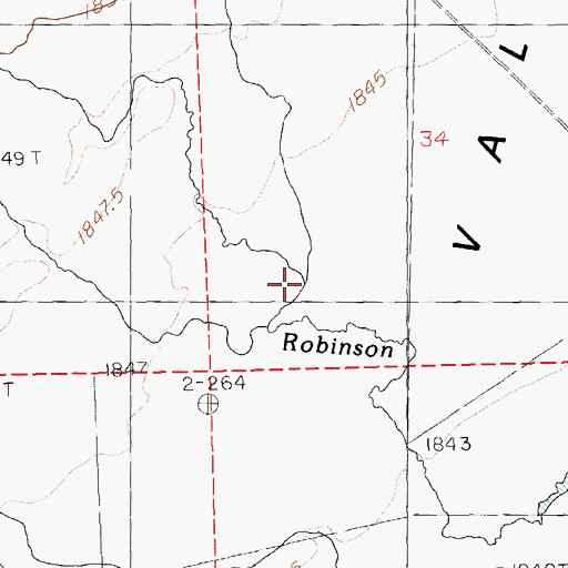 Topographic Map of Ruby City Creek, NV
