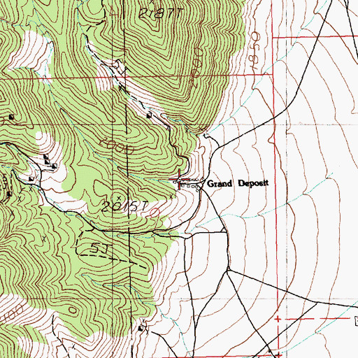 Topographic Map of Grand Deposit, NV