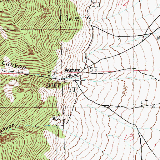 Topographic Map of Silver Canyon, NV