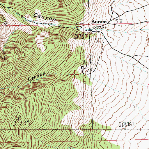 Topographic Map of Sanford Canyon, NV