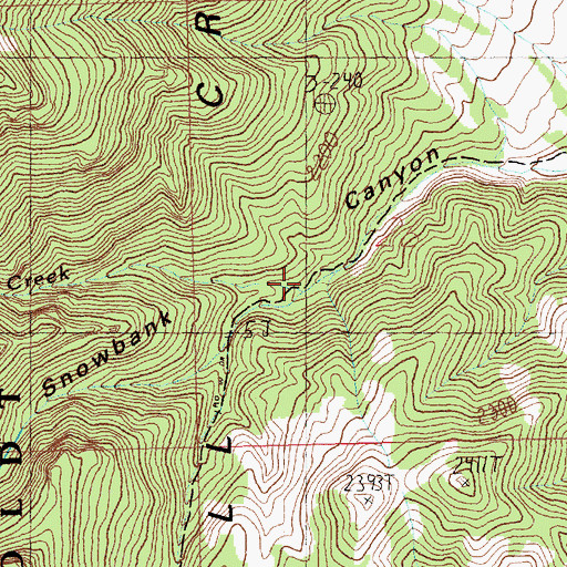 Topographic Map of Ruby Creek, NV