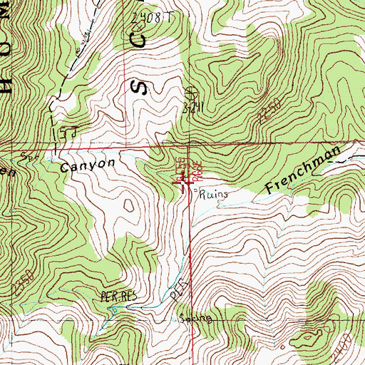 Topographic Map of Sagehen Canyon, NV