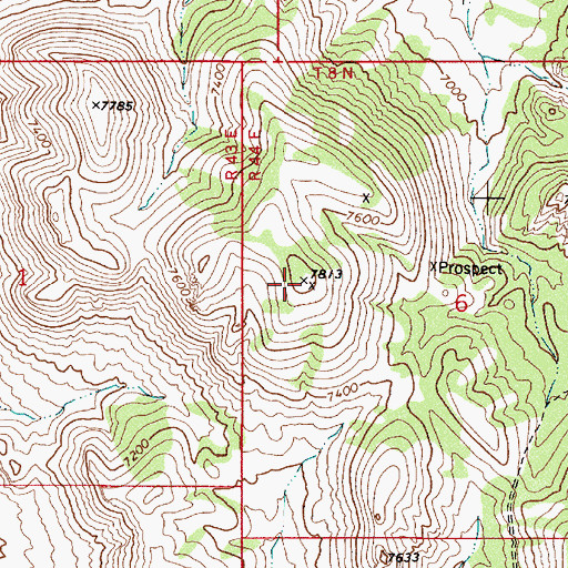 Topographic Map of Ferguson Hill, NV