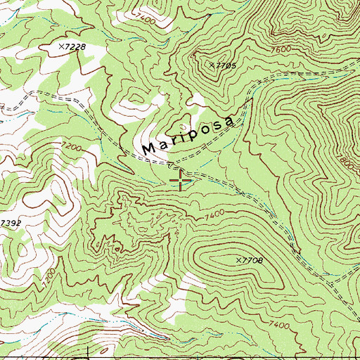 Topographic Map of Captured Canyon, NV
