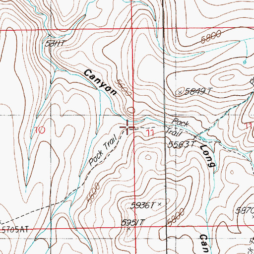 Topographic Map of Diamond A Trail, NV