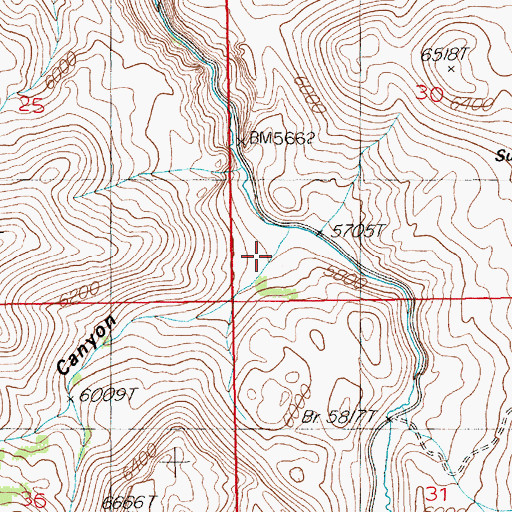 Topographic Map of Keas Canyon, NV