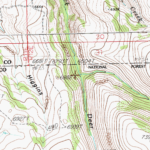 Topographic Map of Axe Handle Creek, NV