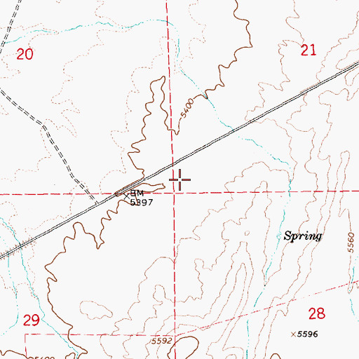 Topographic Map of Brunson Spring, NV