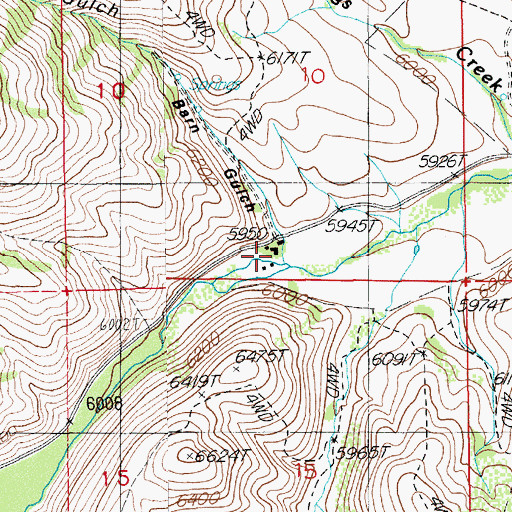 Topographic Map of Thompson Ranch, NV
