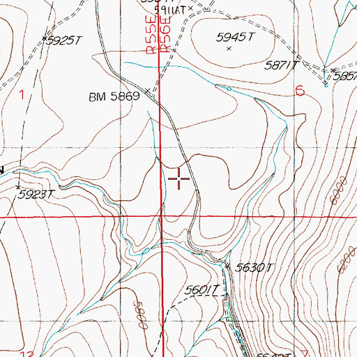Topographic Map of Scott Table Reservoir, NV