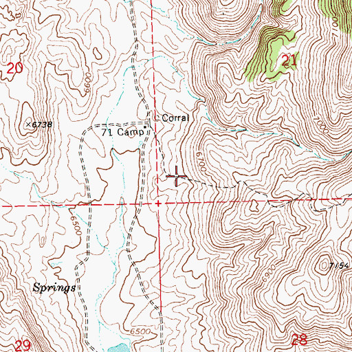 Topographic Map of Lostra Ranch, NV