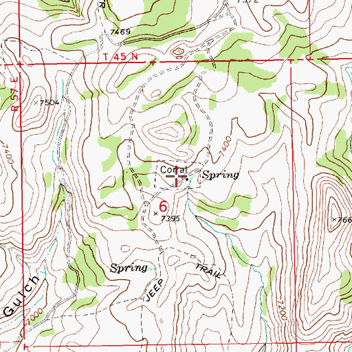 Topographic Map of Mud Spring, NV