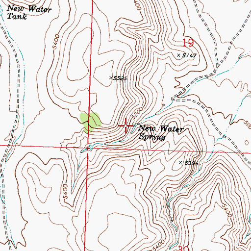 Topographic Map of New Water Spring, AZ