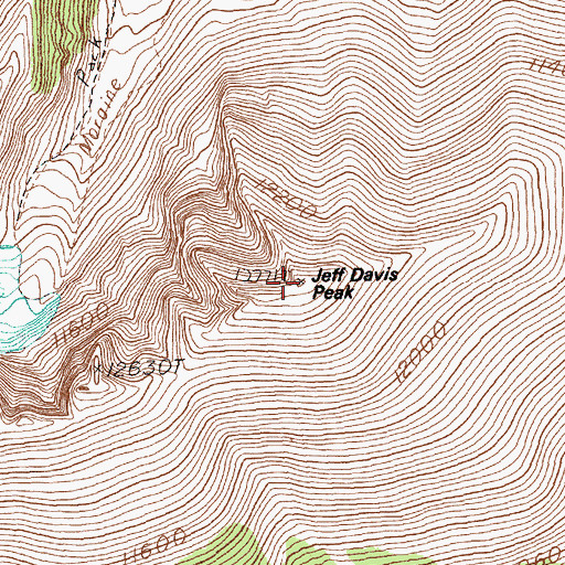 Topographic Map of Jeff Davis Peak, NV