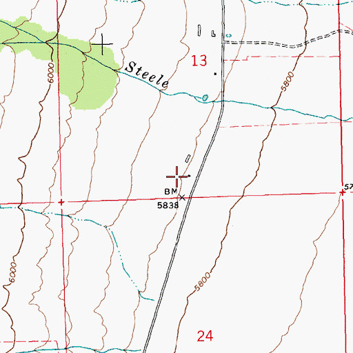 Topographic Map of Clover Valley School (historical), NV