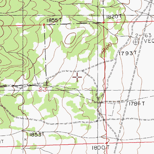 Topographic Map of Government Corral, NV