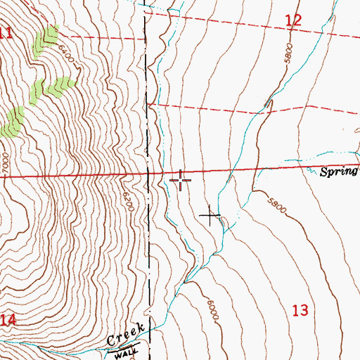 Topographic Map of Gordon Creek Fire Guard, NV
