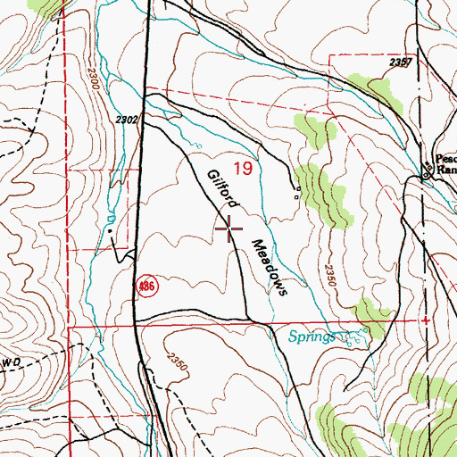Topographic Map of Gilford Meadows, NV