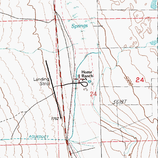 Topographic Map of Home Ranch, NV