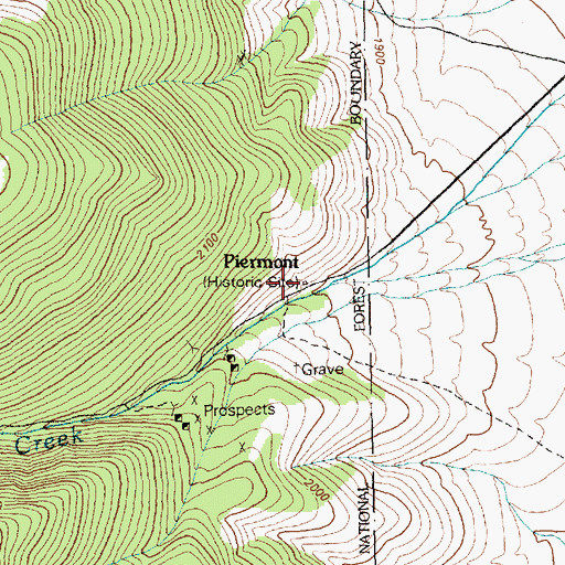 Topographic Map of Piermont (historical), NV