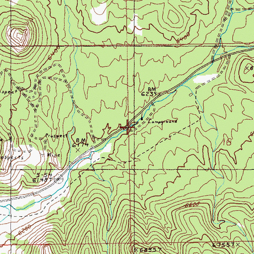 Topographic Map of Currant Creek Forest Service Recreation Site, NV
