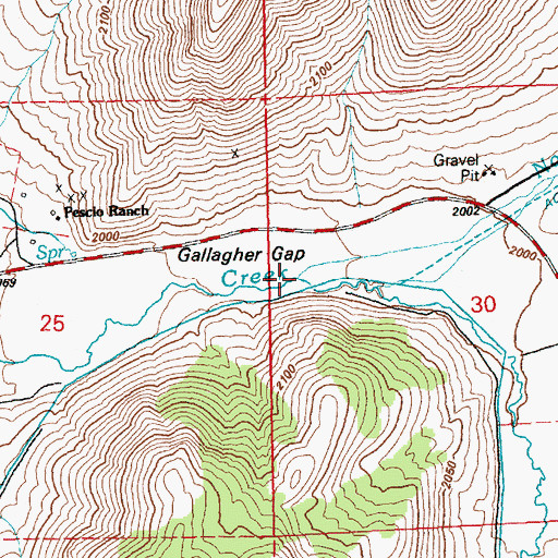 Topographic Map of Duck Creek Valley, NV