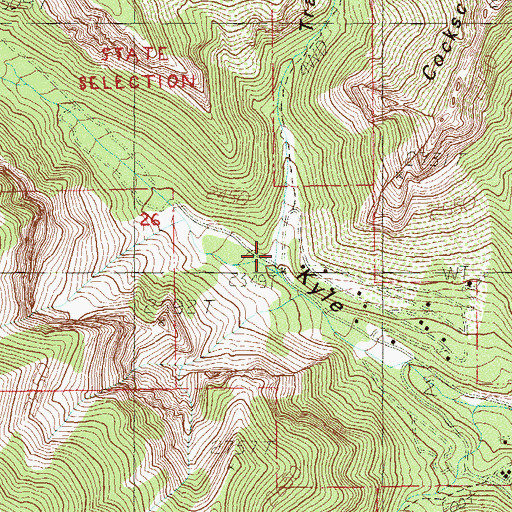 Topographic Map of Trail Canyon, NV