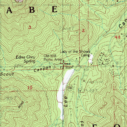 Topographic Map of Scout Canyon, NV