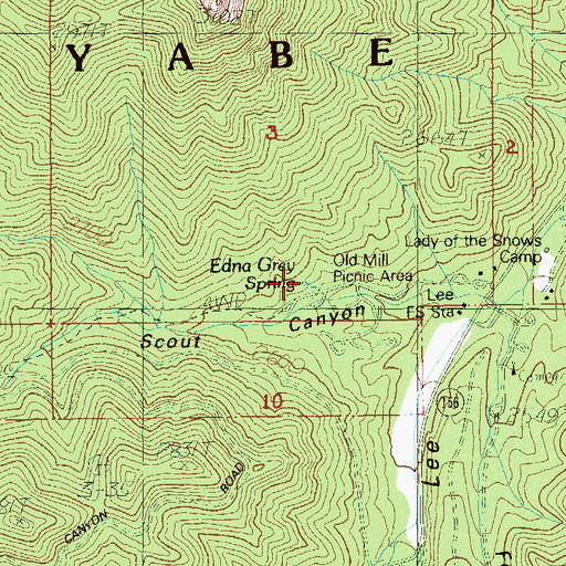Topographic Map of Edna Grey Spring, NV